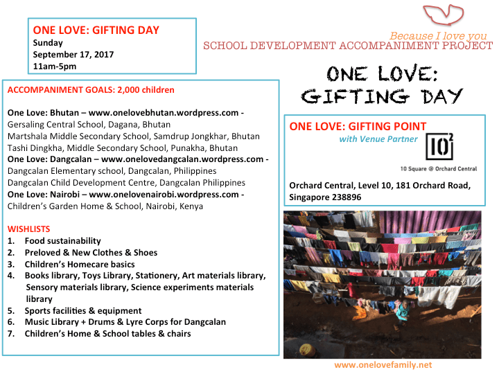 One Love Gifting Day - Sept 17, 2017